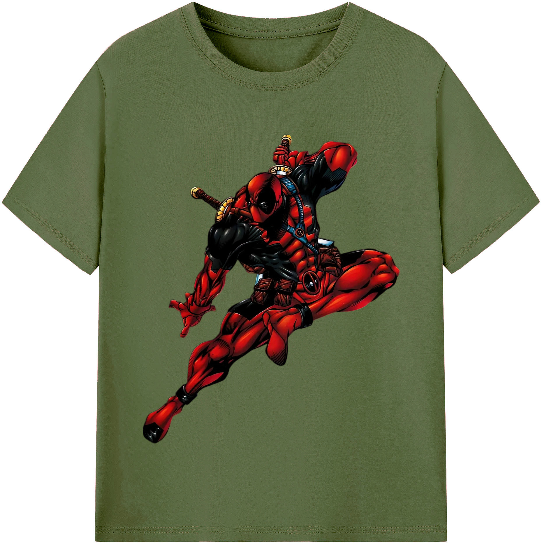 （画像用） Deadpool デッドプール 綿100％半袖Tシャツ（フロントプリント）